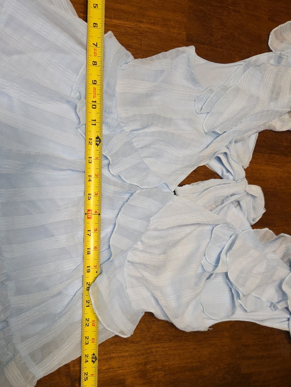 Trixxi Light Blue Ruffle High-Low Dress - Picture 5 of 8